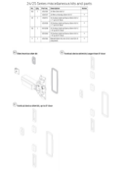24/25 Series miscellaneous kits and parts